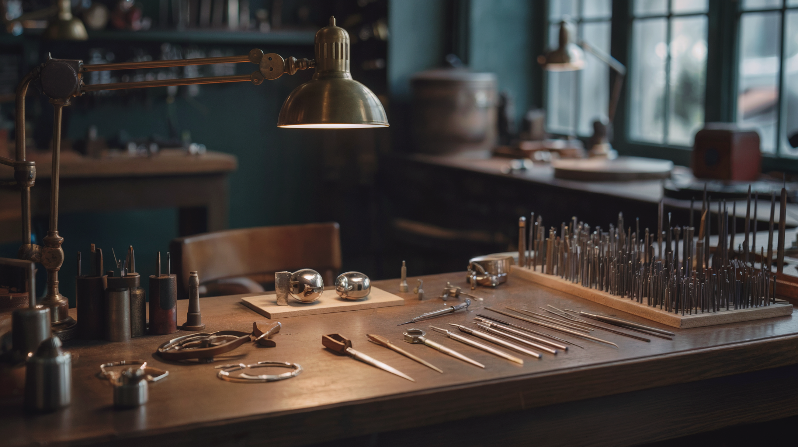 Interior of a luxury jewellery atelier